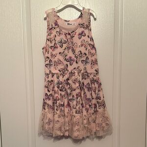 Epic Threads Pink Butterfly Print Kids Dress